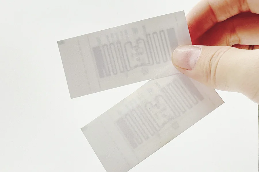RFID laundry labels shown by Idenvero